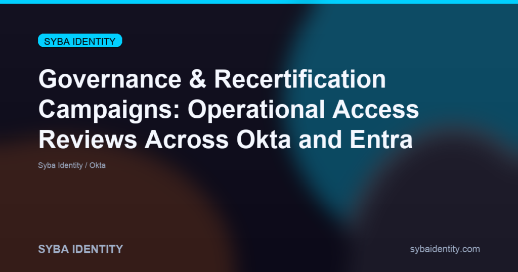 Governance & Recertification Campaigns: Operational Access Reviews Across Okta and Entra
